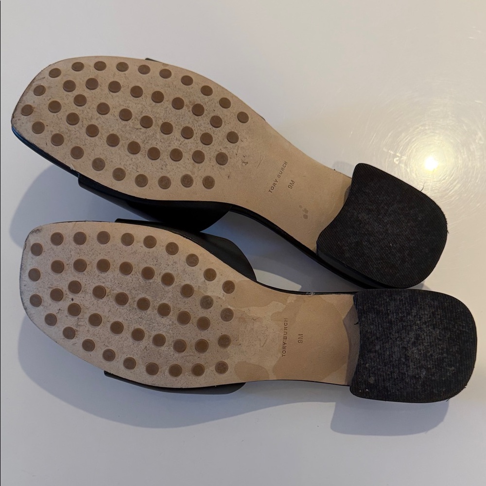 Tory Burch Monochrome Double T Slip-On Sandals - Picture 7 of 8